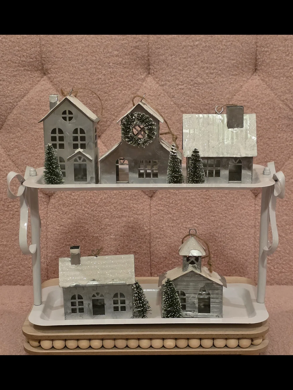 Mini Galvanized Christmas Houses' Ornaments